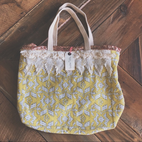 Louise Misha Woven Yellow Bag - Picture 2 of 6